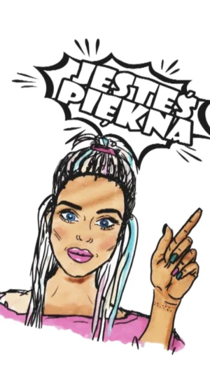 Alternative view of T-shirt leaf z panelem motywacyjnym