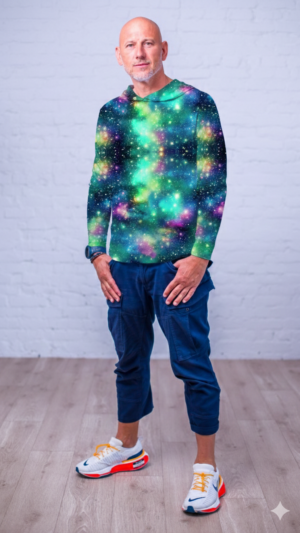 T-shirt longsleeve z kapturem