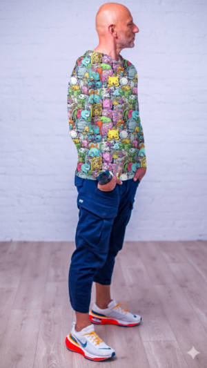 Alternative view of T-shirt longsleeve z kapturem