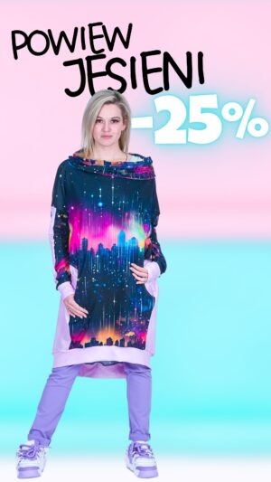 Bluzo sukienka z boczkami