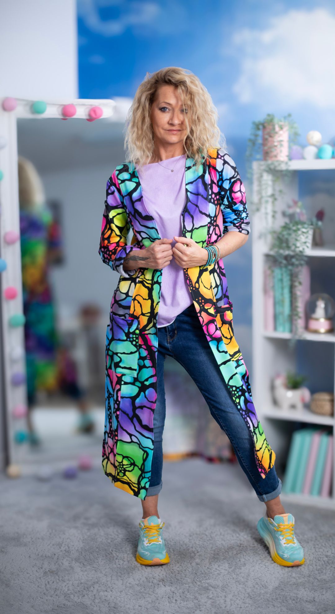 Długa marynarka dresowa oRajUU - obrazek 8