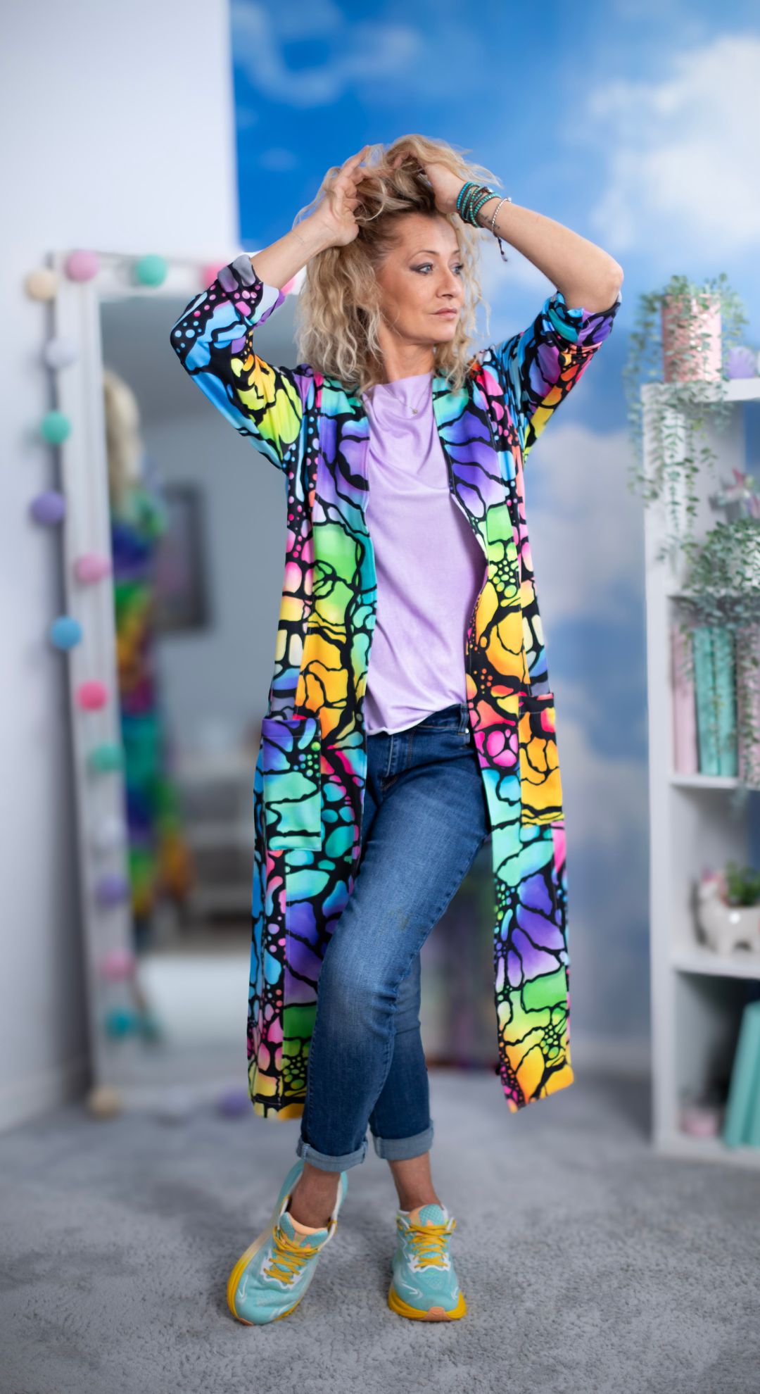 Długa marynarka dresowa oRajUU - obrazek 2