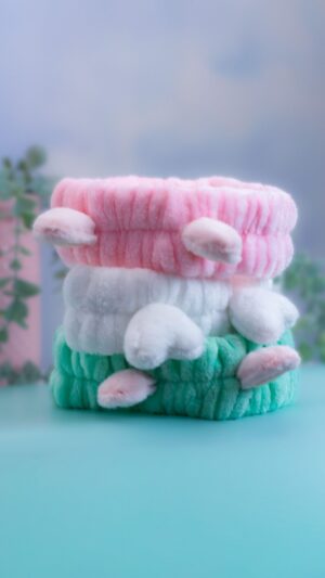 miękka opaska do włosów MUUkreacje do parowej ceremonii kosmetycznej